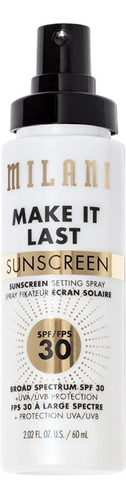 Milani Spray Fijador De Maquillaje Con Protector Solar Spf30