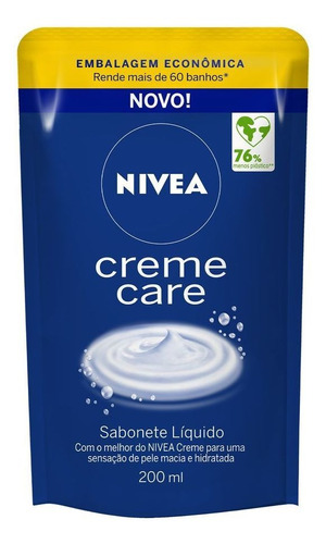 Sabonete Líquido Refil Creme Care 200ml Nivea