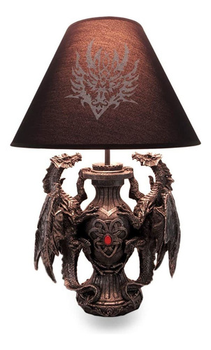 Lámpara De Mesa Gótica Guardianes De La Luz Dragones ...