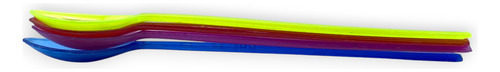25cucharas Colores Refresquera Plástico Grueso Reutilizables