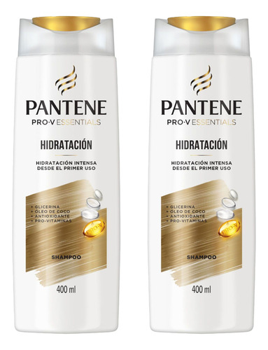 Pack Shampoo Pantene Pro-v Essentials Hidratación 400ml