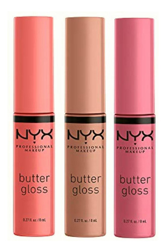 Nyx Professional Makeup Butter Lip Gloss, 3 Colors, Angel
