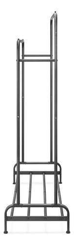 Perchero Doble De Metal Con Estante Inferior 110x54x150 Cm