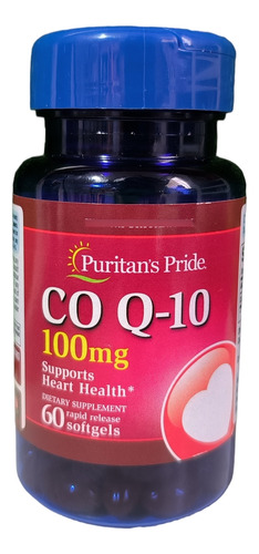 Coenzima Coq10 De 100 Mg Puritan's Pride 60 Cápsulas Blandas