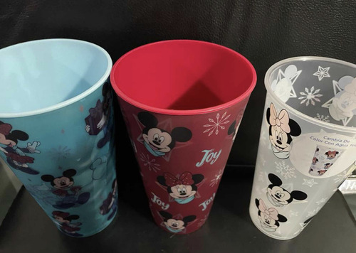 Mickey Mause Disney Vasos Navidad Set De 3 Nuevos (Usado)