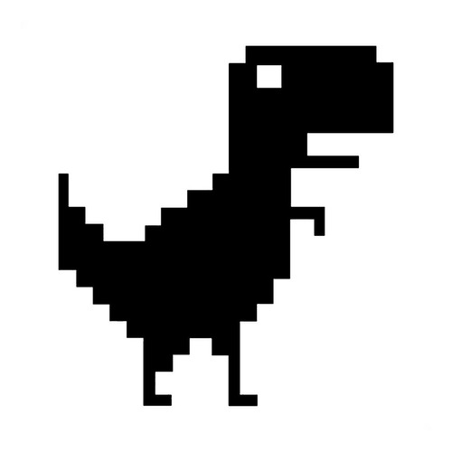 Adesivo Várias Cores 100x93cm - Dinossauro Pixels Dinosaur T