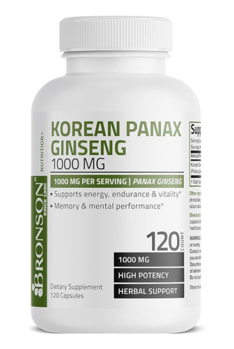 Ginseng Coreano Panax 1000mg Vigor Vital (120) Americano