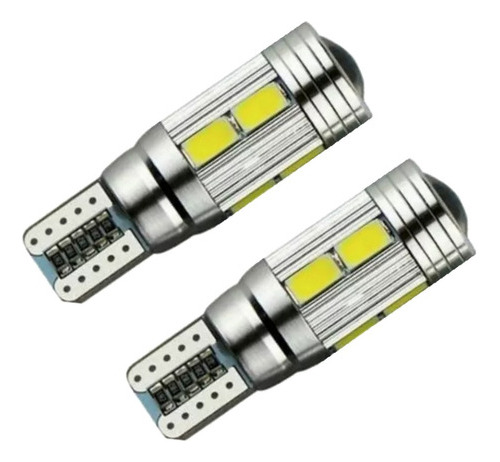 Kit Lampara Posicion Led Cob T10 Canbus 10 Smd Con Lupa