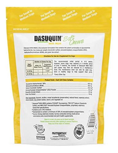 Nutramax Dasuquin Soft Chews Con Msm Para Perros Pequeños  M