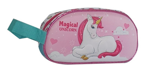 Cartuchera Canopla Unicorn Original 2 Cierres 3d En Relieve!