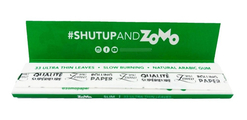 Imagem 4 de 5 de Seda Zomo Slim Verde Com 25 Livretos Atacado Revenda