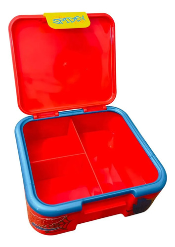 Lunchera Plastica Supreme Multi Compartimiento Stor Merienda Rojo Spiderman