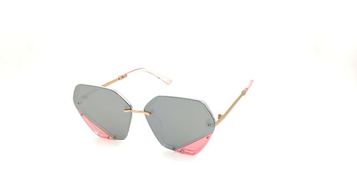 Gafas Mujer Dama  Bicolor Gris Rosa Filtro Uv 400