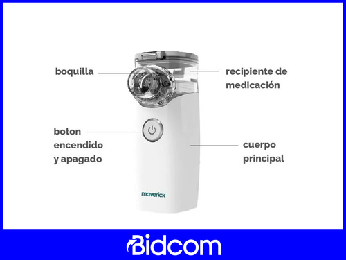 Nebulizador Maverick Ultrasónico Portatil Mesh Ne-m01l Blanco