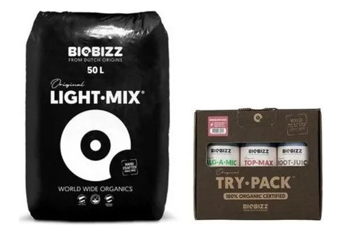 Sustrato Profesional Biobizz Light Mix + Try Pack Stimulant