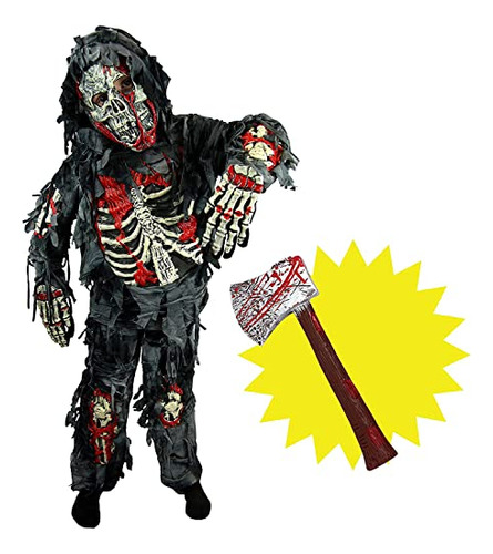 Creaciones Especiadas Zombie Deluxe Costume Para Niño 2sn8x
