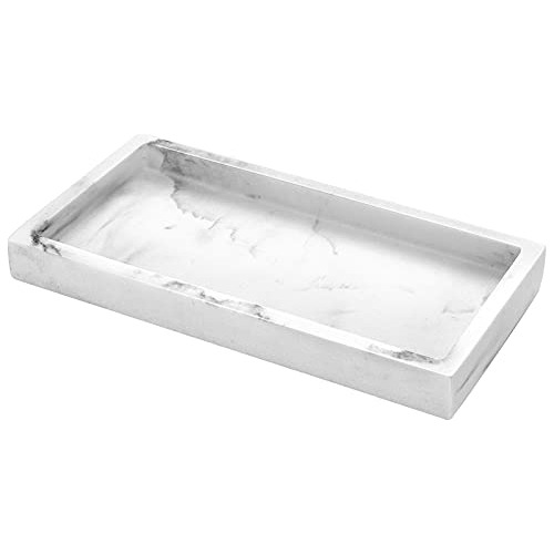 Bathroom Vanity Tray, 8 X 4 Inch Resin Dresser Jewelry ...