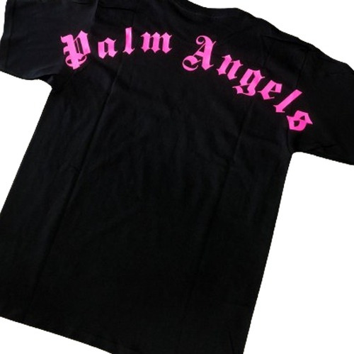 Remera Negra De Palm Angels En Fucsia