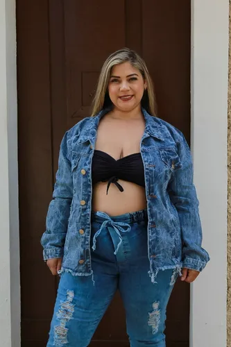 Conjunto jeans feminino calça e on sale jaqueta
