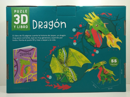Dragón 3d - Libro + Puzle 3d Maqueta - Sassi