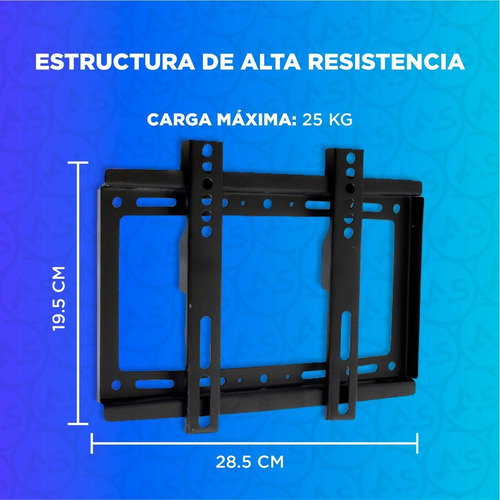 Imagen 5 de 10 de Soporte Para Tv Monitor Pared Fijo Lcd Led Universal 14 A 42