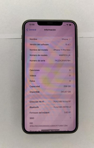 Imagen 6 de 9 de iPhone 11 Pro Max 256gb Space Gray Usado Bateria 83% _ap