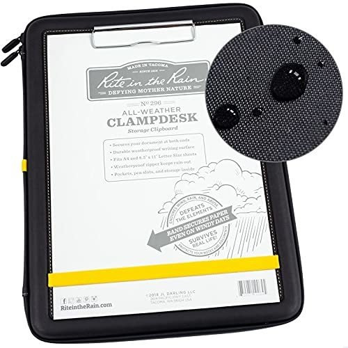 Rite In The Rain Weatherproof Clampdesk 35x25 Cm Negro