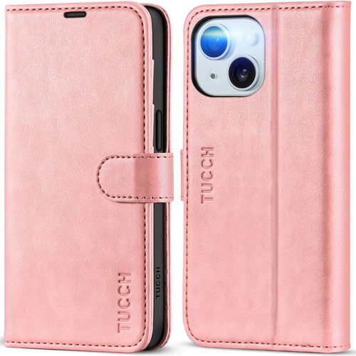 Tucch Funda Tipo Cartera Para iPhone 15 De 6,1 Pulgadas 5g,