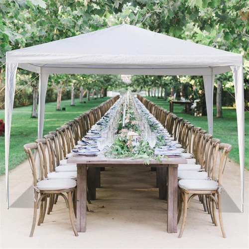 Amoloria Toldo 3x3 Carpa Gazebo Pergola Plegable Portable Para Jardines Blanco