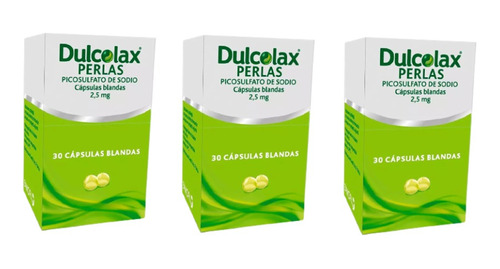 Dulcolax Perlas Pack 3 Frascos (90 Cápsulas) Estreñimiento 