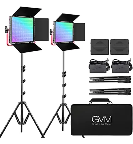 Luz De Vídeo Led Gvm 1200d Rgb, Kit De Iluminación De Vídeo