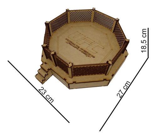 Quebra Cabeça 3d Octogono Ufc Mdf