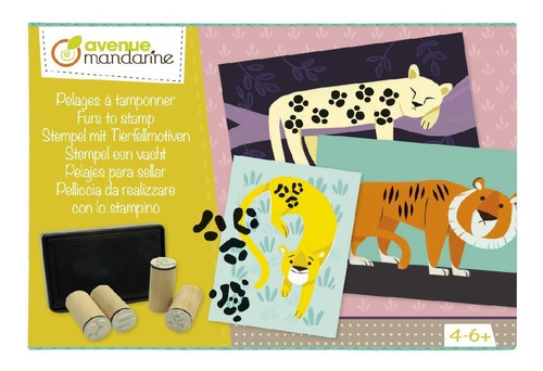 Imagen 8 de 8 de Caja Creativa De Manualidades Familiar Animales 10 Timbres