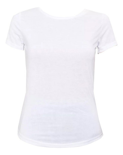 Remera Manga Corta Mujer Spum Jersey Blanco Para Sublimar 