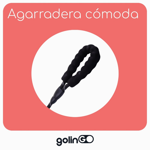 Correa Para Perro De 1.5 Metros Resistente Cómoda Meru Color Negro