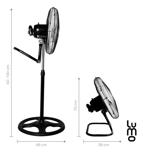 Lumo Home Set De 2 Ventilador 3 En 1 Multiposicion, Ventilador 18 Pulgadas Multifuncional, Abanico Oscilante De Pie Pedestal Potente, Circular De Aire 3 Velocidades Color Plata