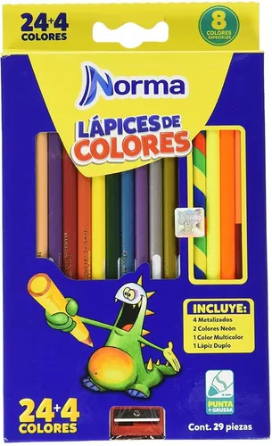 Caja De Colores Norma 24+4 Original -oferta!