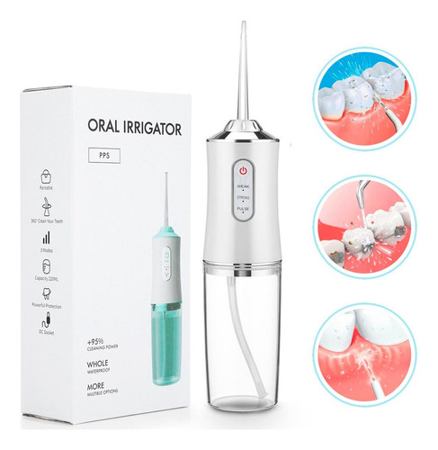 Irrigador Oral Fio Dental 220ml Usb - Higiene Eficiente