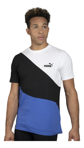 Remera Puma Power Cat Sportstyle Hombre Moda Azul