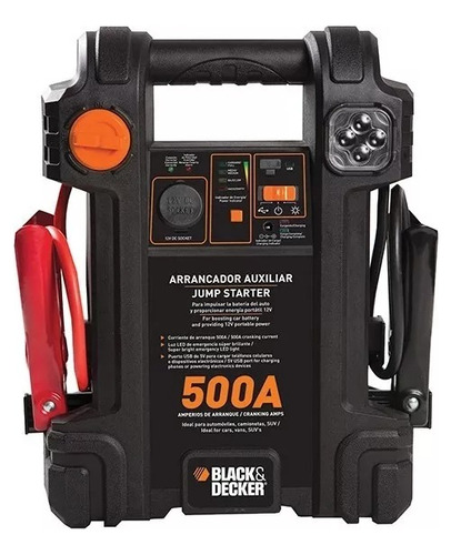 Arrancador Auxiliar Para Auto 500a 12v Black + Decker Js500c