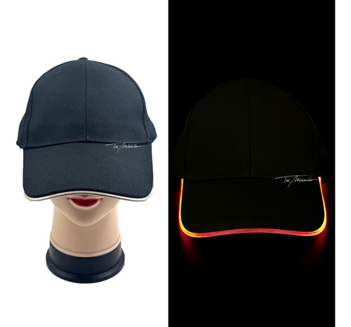 Gorro Visera Luminosa Con Luz Led Neón Para Fiesta Cotillón