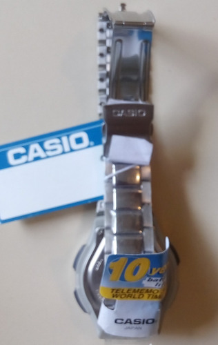 Reloj Casio Original Acero Analogo Digital Aq-180wd-1bvdf