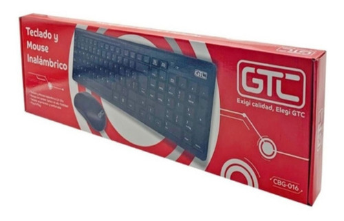 Imagen 3 de 5 de Kit Inalambrico Cbg-016 Teclado Mouse Y Pad Gtc Combo