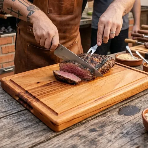 Tabua Churrasco Grande Presente Madeira Premium