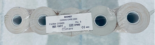 Papel Termico Para Ecg, Bionet Cardiocare 2000, 215 X 20mts