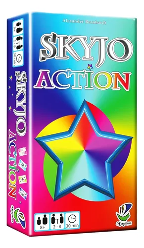 Skyjo Action – Jeu De Cartes Stratégique – Version Française – Anticipez, Jouez Des Actions, Faites Disparaître Lignes Et Colonnes