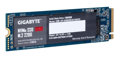 Imagen 3 de 4 de Disco sólido SSD interno Gigabyte GP-GSM2NE3512GNTD 512GB