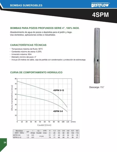 Bomba sumergible para pozo 10 hp, Envío gratis