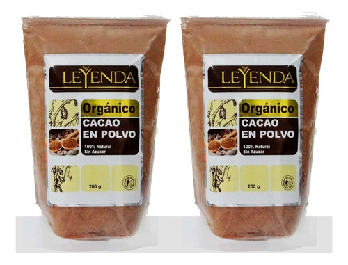 Cacao Polvo Organico X2 Un - g a $190