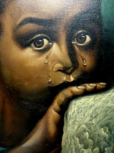 Imagen 2 de 5 de Lamina Negrito Llorando, Firmado. 50028